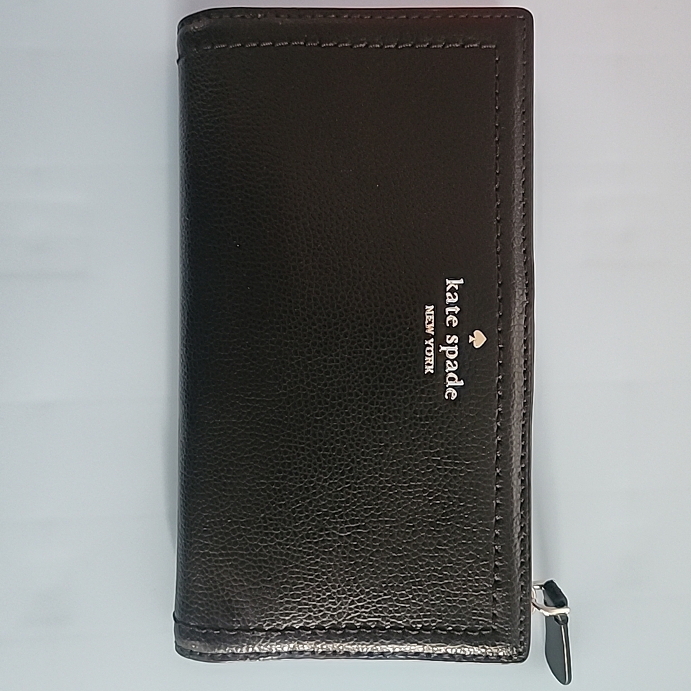 EUC Kate Spade NY Patterson Drive Braylon Wallet Clutch -Pebbled Black Leather - Picture 12 of 12